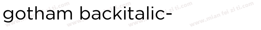 gotham backitalic字体转换